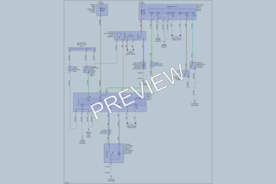 2009 Lexus ISF Trunk Tailgate Fuel Door wiring diagram preview