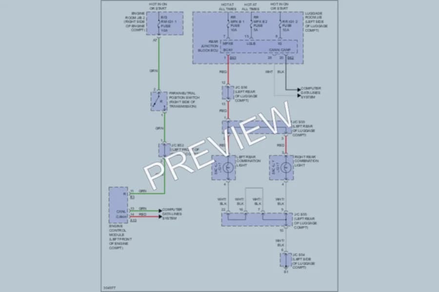 2009 Lexus LS460 Exterior Lights wiring diagram preview