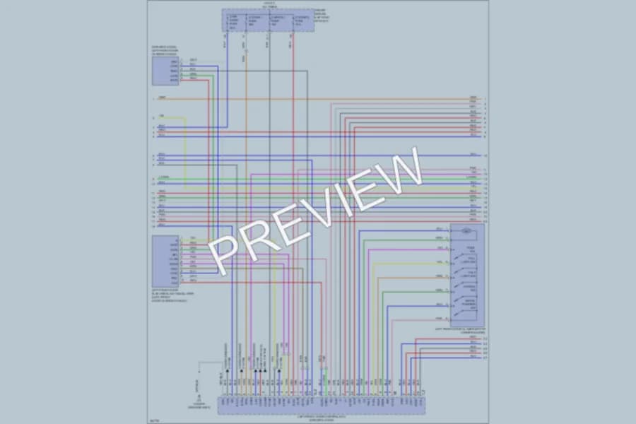 2009 Lexus LS460 Power Door Locks wiring diagram preview