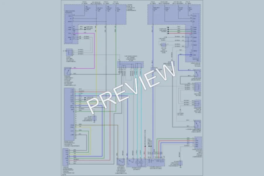 2009 Lexus LS460 Trunk Tailgate Fuel Door wiring diagram preview