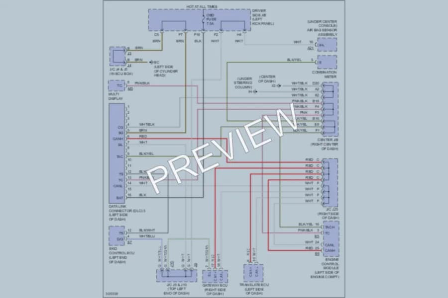 2009 Lexus SC430 Computer Data Lines wiring diagram preview