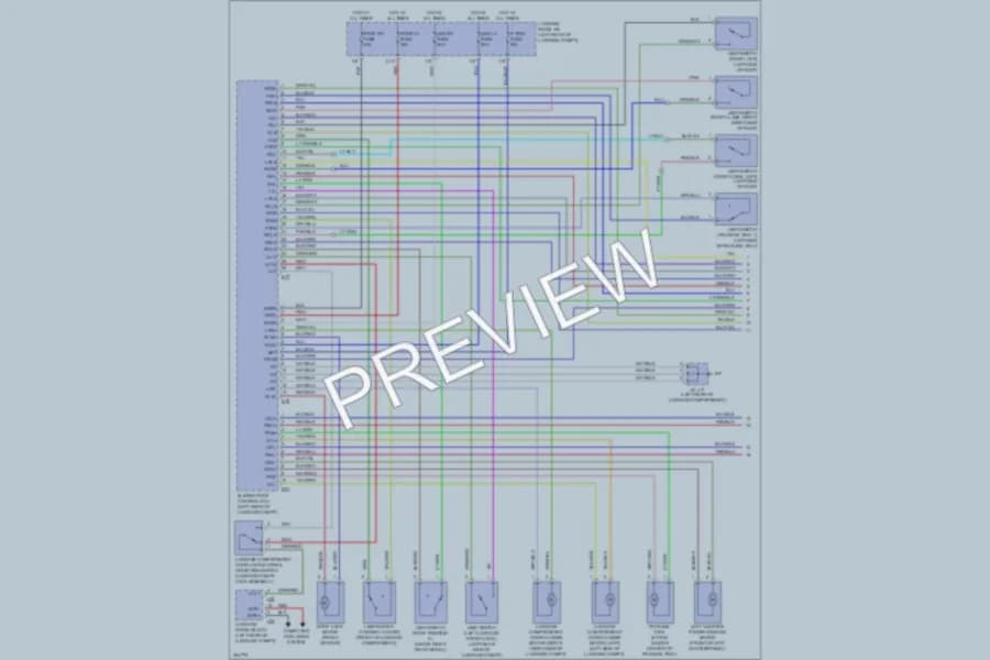 2009 Lexus SC430 Power Top Sunroof wiring diagram preview
