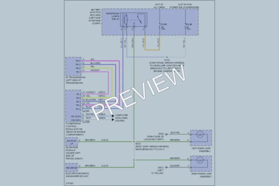 2009 Lincoln MKS Exterior Lights wiring diagram preview