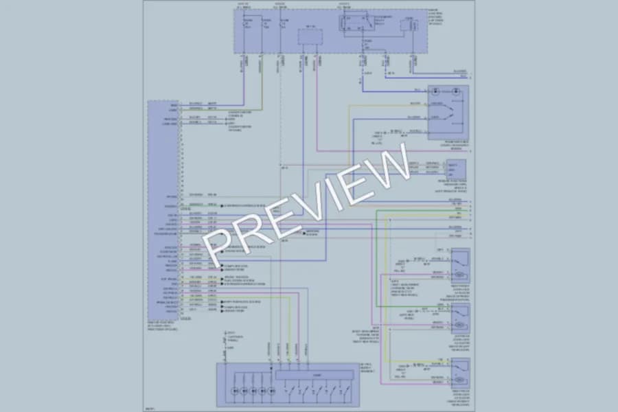 2009 Lincoln MKS Power Door Locks wiring diagram preview
