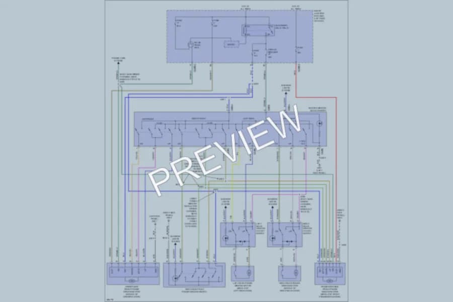 2009 Lincoln MKX Power Windows wiring diagram preview