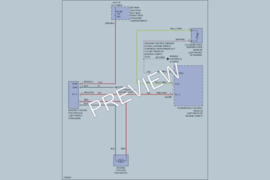 2009 Lincoln TownCar Cooling Fan wiring diagram preview
