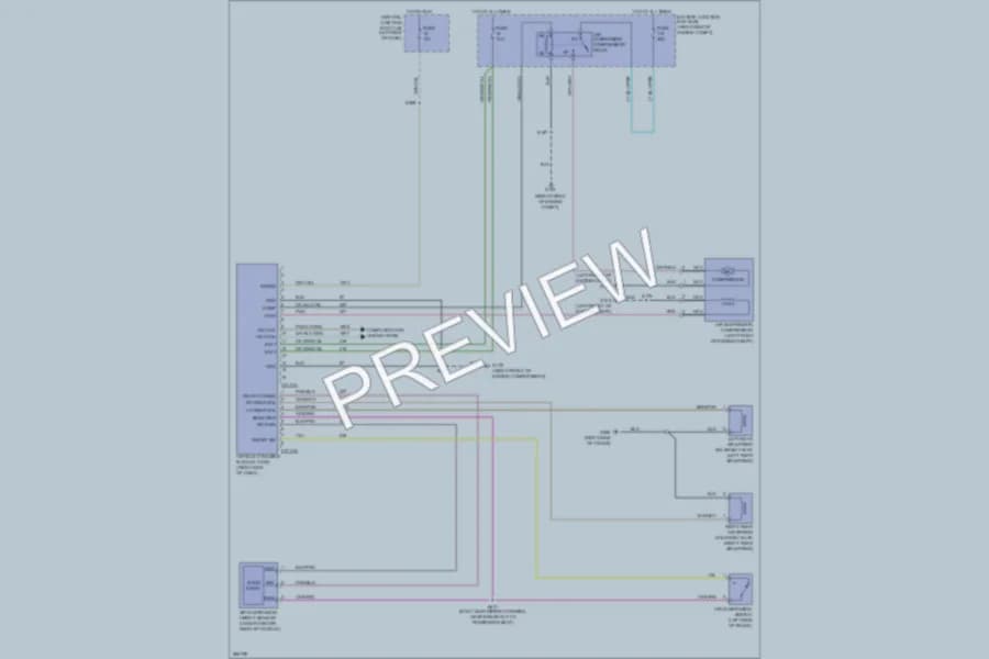 2009 Lincoln TownCar Electronic Suspension wiring diagram preview