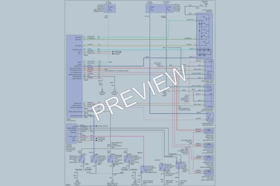 2009 Lincoln TownCar Power Door Locks wiring diagram preview