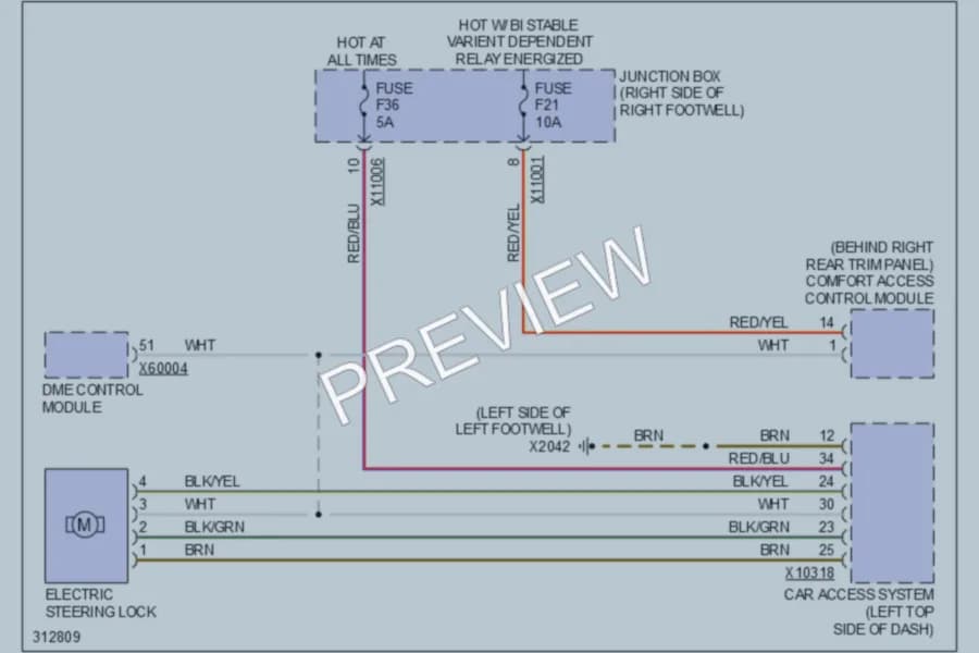 2009 MINI Cooper Shift Interlock wiring diagram preview