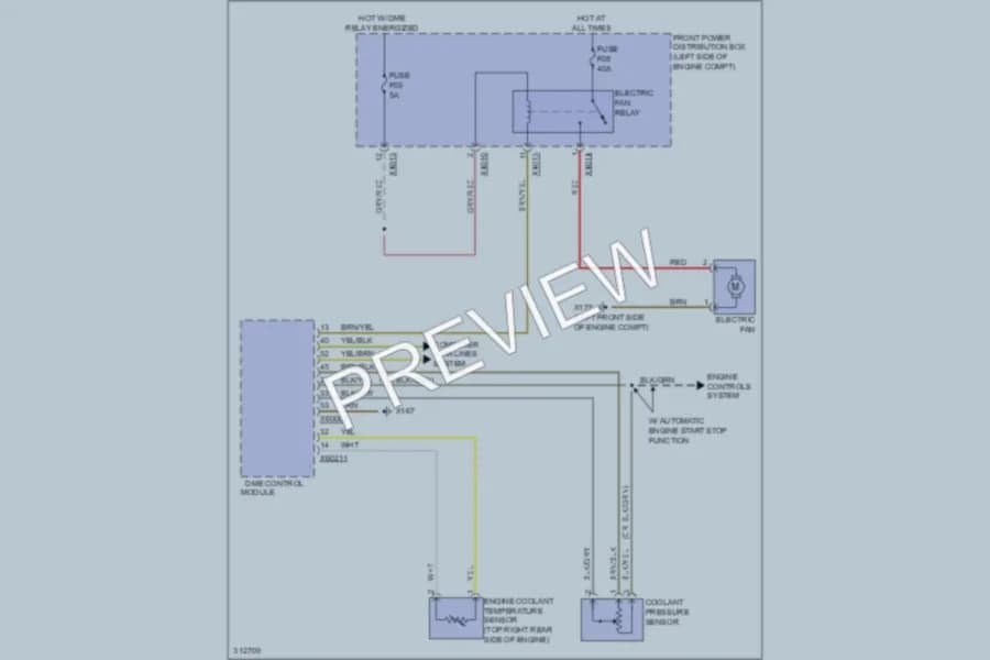 2009 MINI CooperClubman Cooling Fan wiring diagram preview