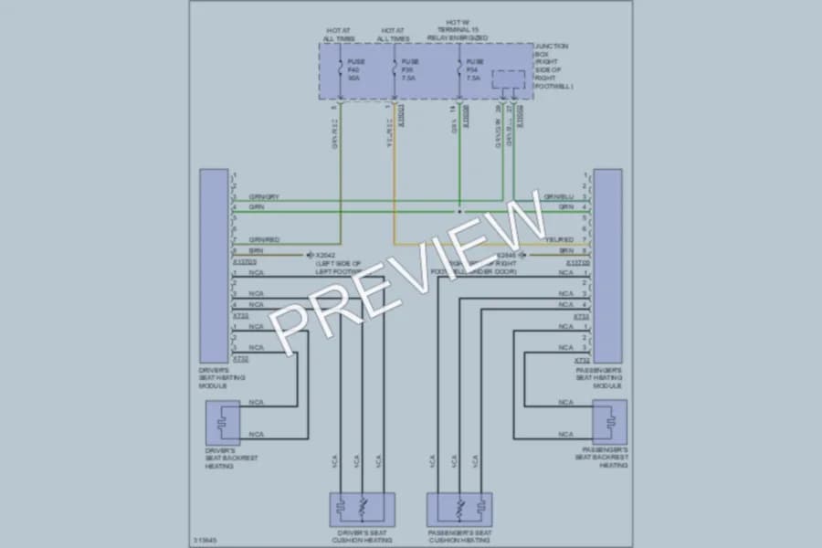 2009 MINI CooperClubman Power Seats wiring diagram preview