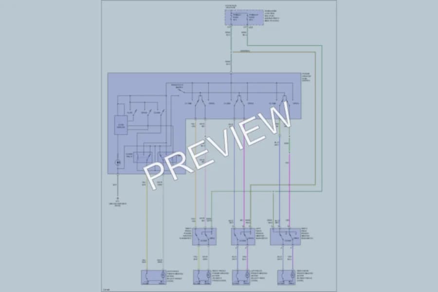 2009 Mazda 3 Power Windows wiring diagram preview