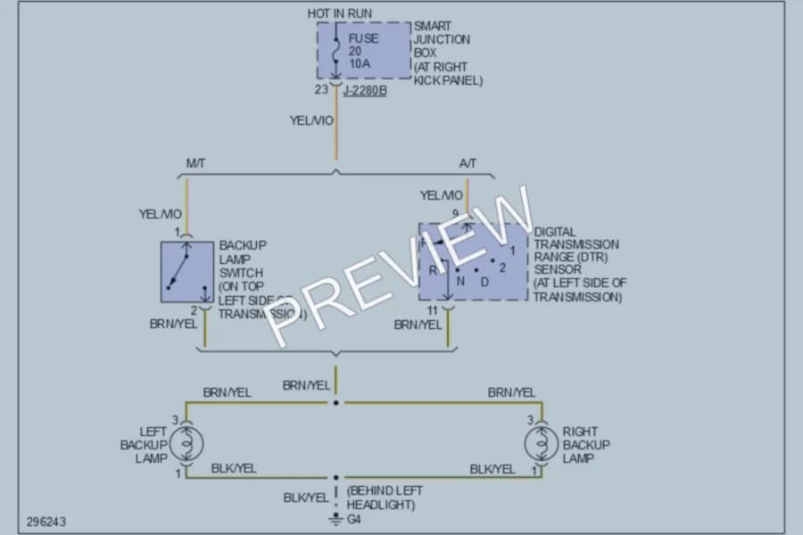 2009 Mazda B2300 Exterior Lights wiring diagram preview