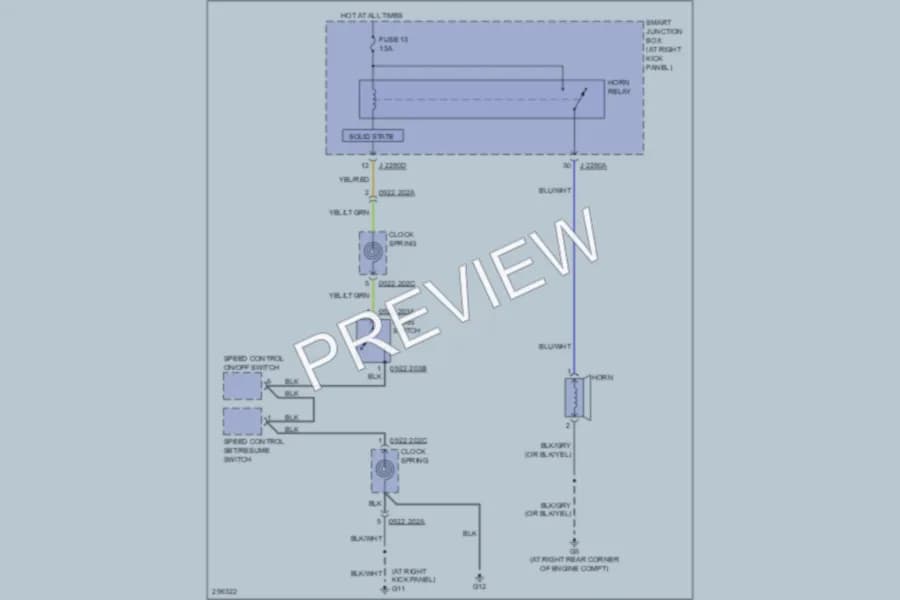 2009 Mazda B4000 Horn wiring diagram preview