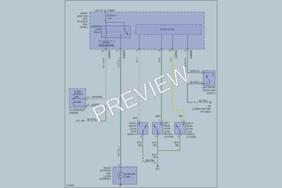 2009 Mazda B4000 Interior Lights wiring diagram preview