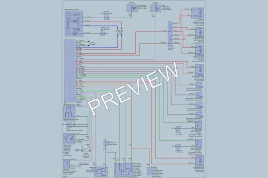 2009 Mazda CX9 Power Door Locks wiring diagram preview