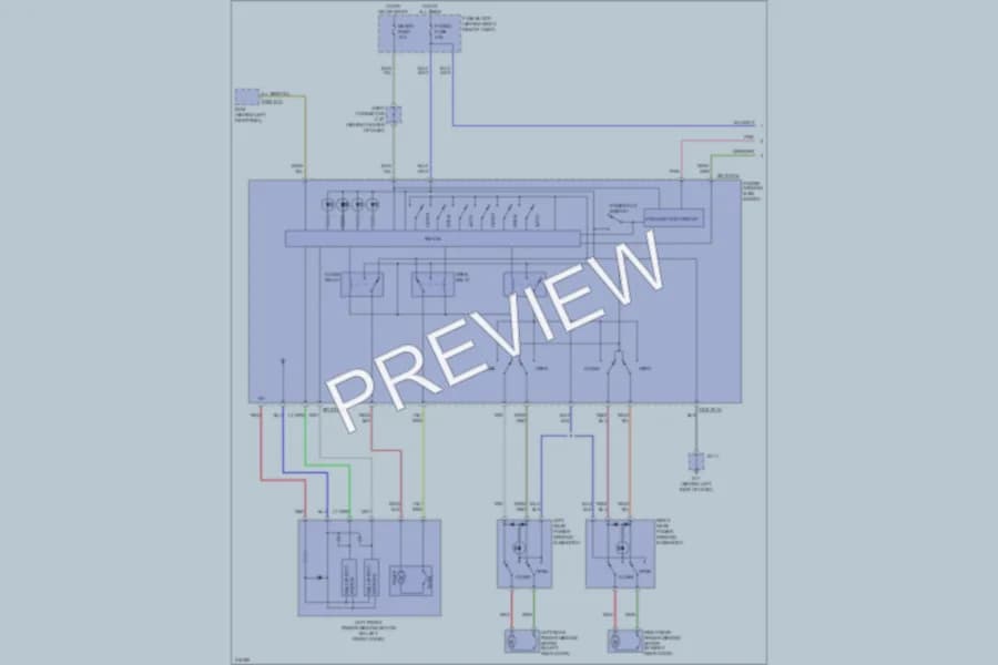 2009 Mazda CX9 Power Windows wiring diagram preview