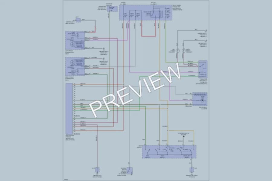 2009 Mazda MX5Miata Headlights wiring diagram preview