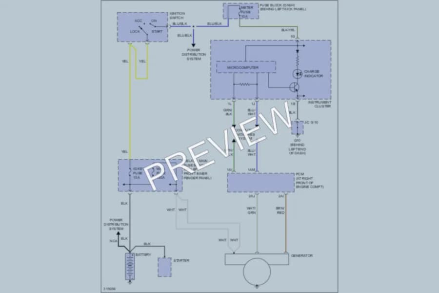 2009 Mazda RX8 Starting Charging wiring diagram preview