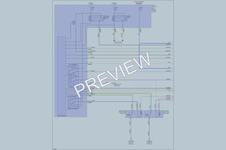 2009 Mazda Tribute Power Door Locks wiring diagram preview
