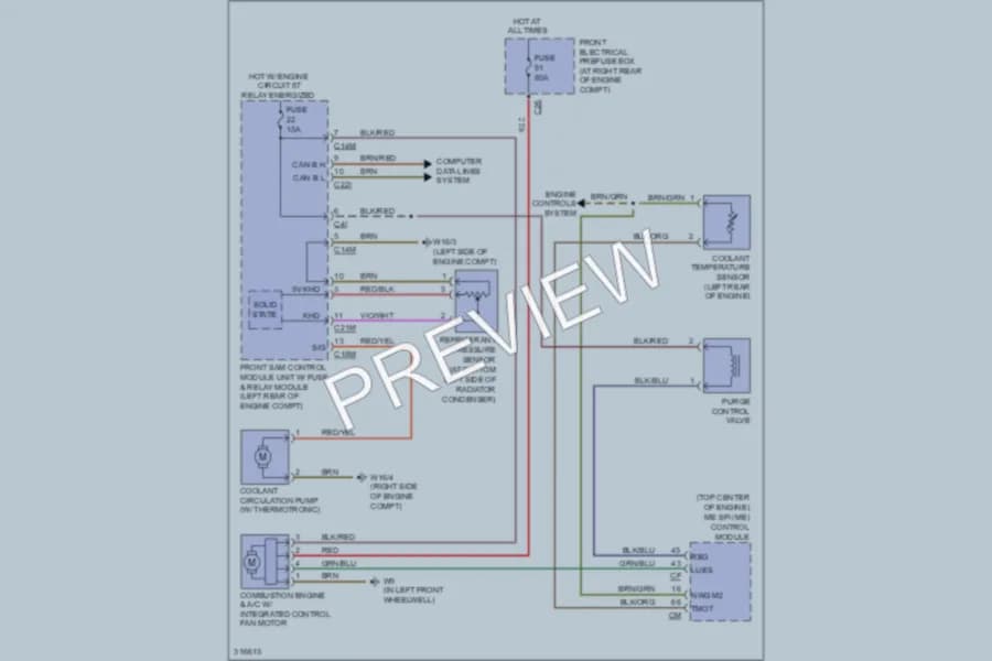 2009 MercedesBenz C300 Cooling Fan wiring diagram preview