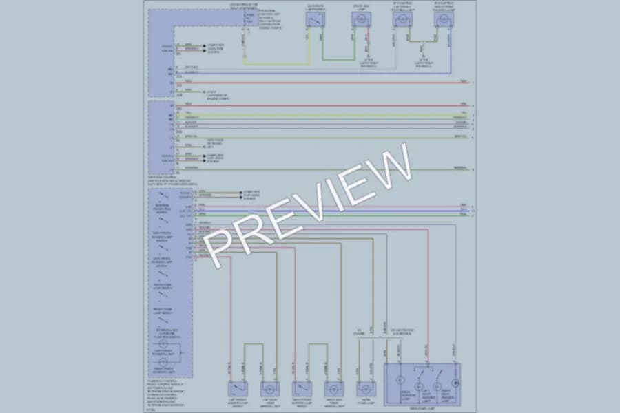 2009 MercedesBenz C350 Interior Lights wiring diagram preview