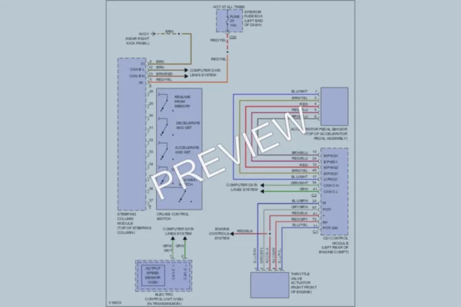 2009 MercedesBenz E320BLUETEC Cruise Control wiring diagram preview