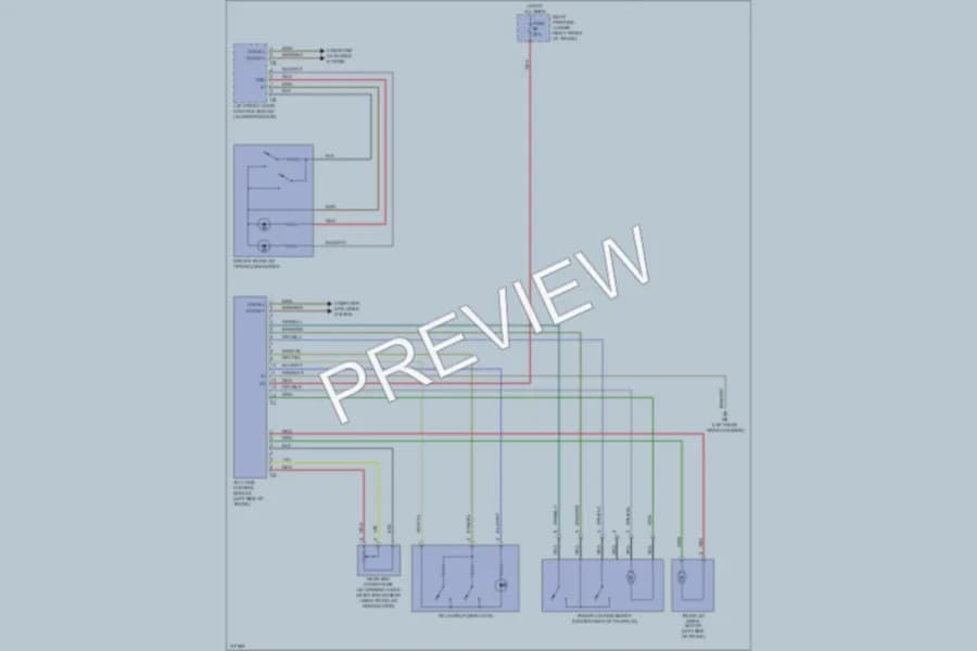 2009 MercedesBenz E320BLUETEC Trunk Tailgate Fuel Door wiring diagram preview