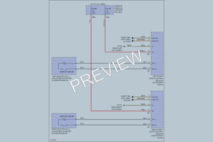 2009 MercedesBenz E550 Defoggers wiring diagram preview
