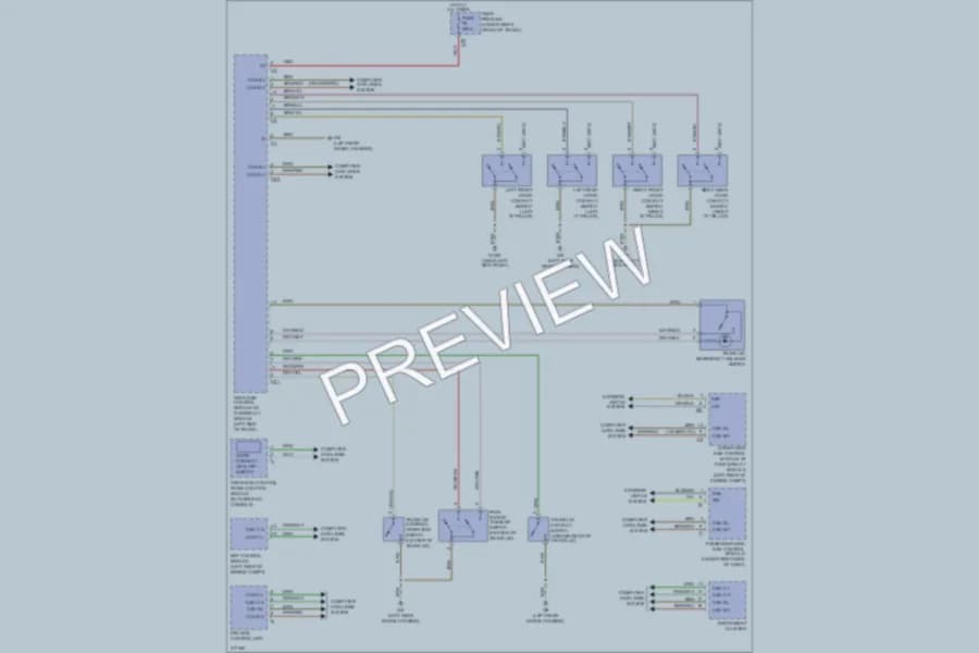 2009 MercedesBenz E550 Power Door Locks wiring diagram preview
