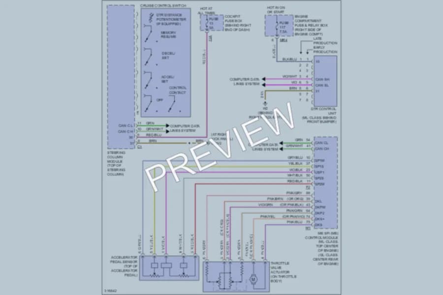 2009 MercedesBenz GL450 Cruise Control wiring diagram preview