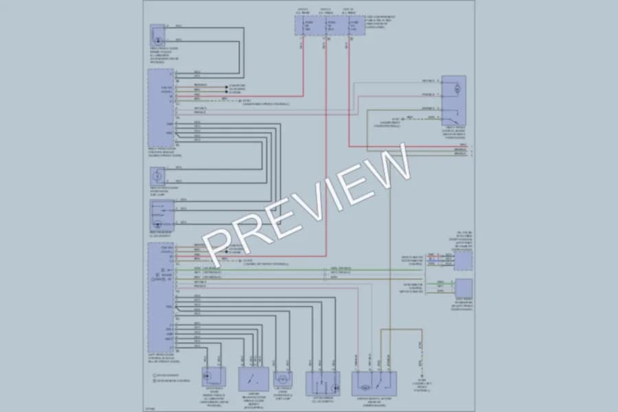 2009 MercedesBenz ML550 Power Door Locks wiring diagram preview