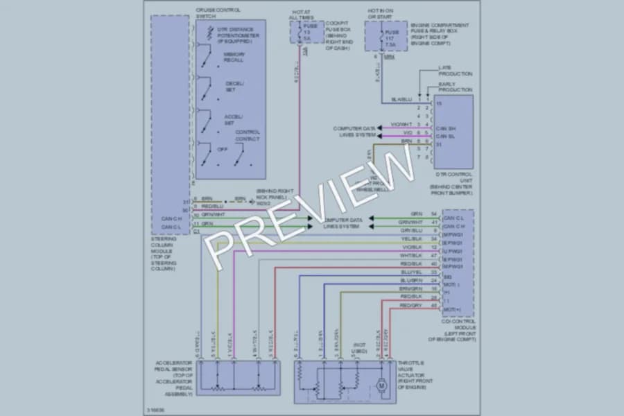 2009 MercedesBenz R320BLUETEC Cruise Control wiring diagram preview