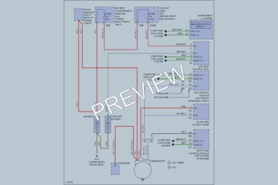 2009 MercedesBenz R320BLUETEC Starting Charging wiring diagram preview