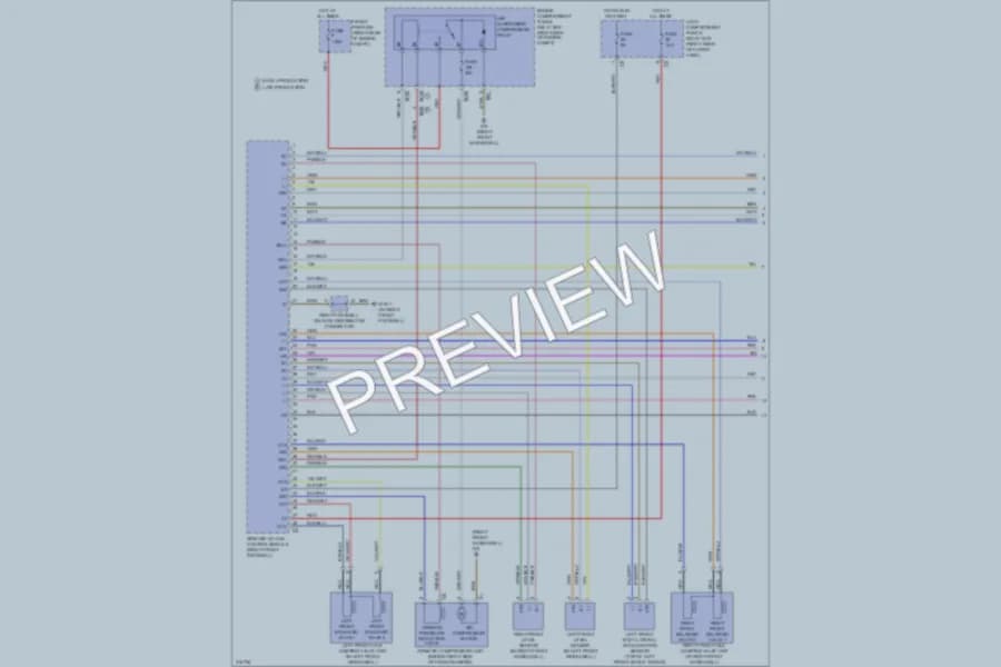 2009 MercedesBenz R350 Electronic Suspension wiring diagram preview