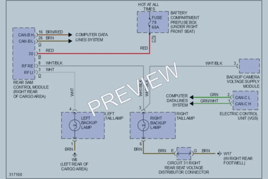 2009 MercedesBenz R350 Exterior Lights wiring diagram preview