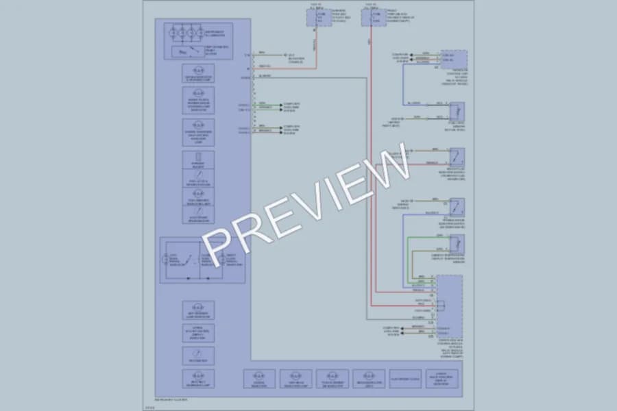 2009 MercedesBenz SLK300 Instrument Cluster wiring diagram preview