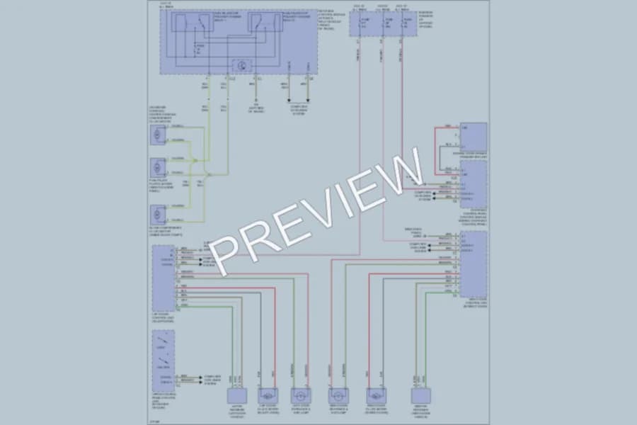 2009 MercedesBenz SLK300 Power Door Locks wiring diagram preview