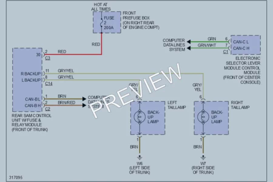 2009 MercedesBenz SLK350 Exterior Lights wiring diagram preview