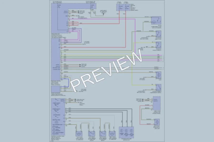 2009 MercedesBenz SLK350 Interior Lights wiring diagram preview