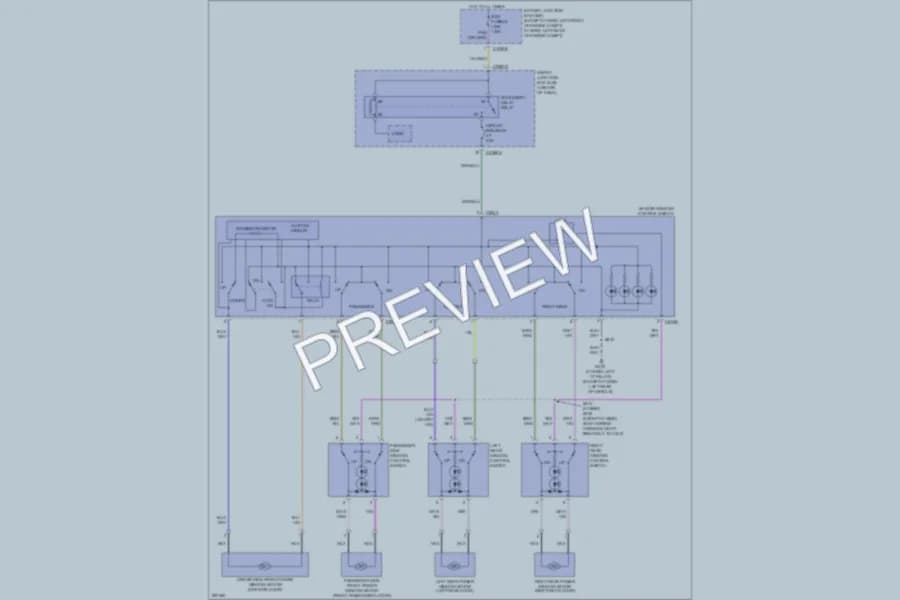 2009 Mercury MarinerHybrid Power Windows wiring diagram preview