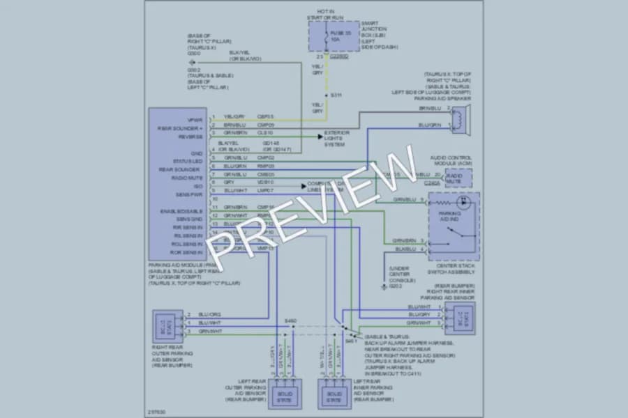 2009 Mercury Sable Navigation wiring diagram preview