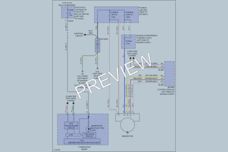 2009 Mitsubishi Lancer Starting Charging wiring diagram preview
