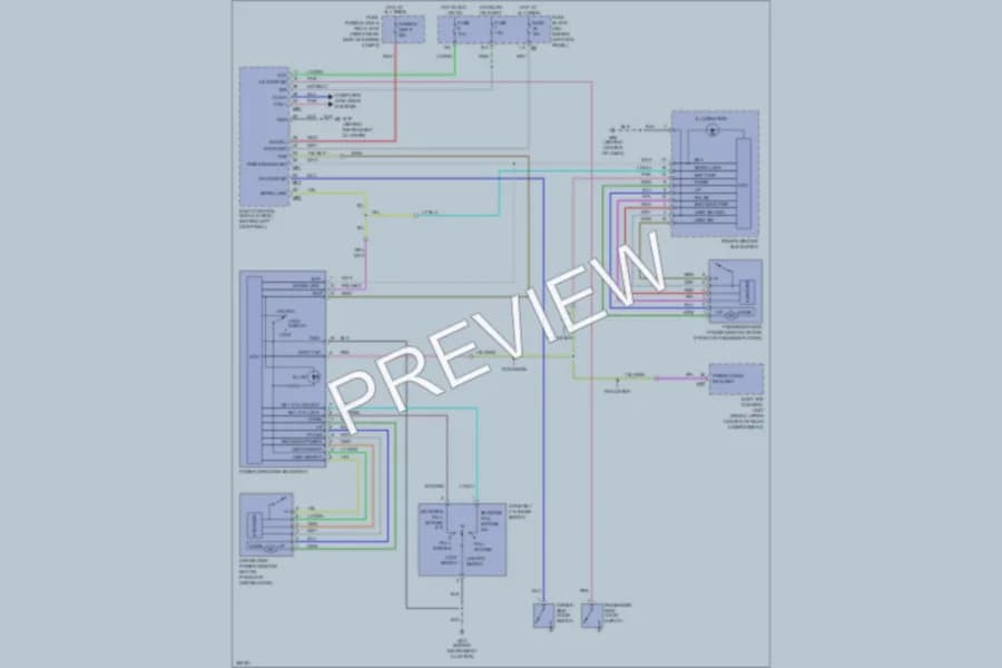 2009 Nissan 350Z Power Windows wiring diagram preview