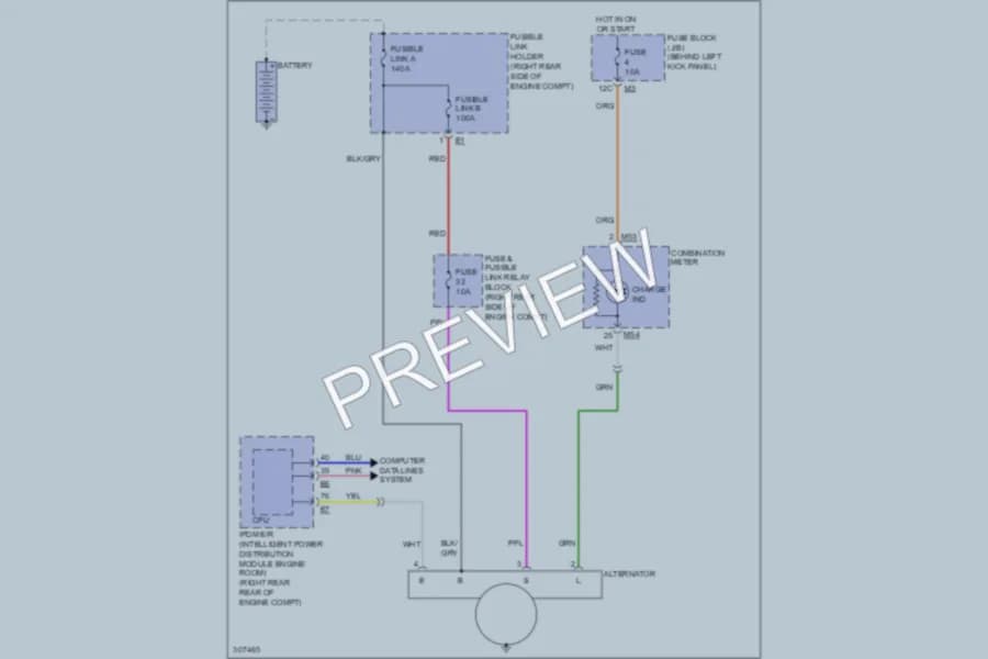 2009 Nissan 370Z Starting Charging wiring diagram preview