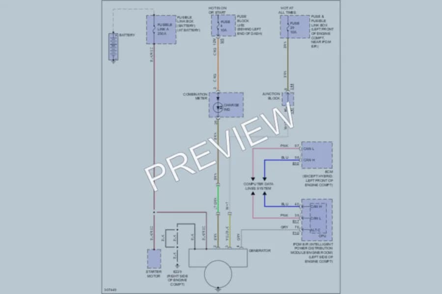 2009 Nissan Altima Starting Charging wiring diagram preview