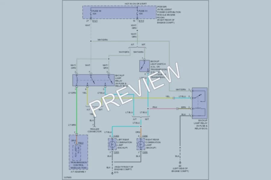 2009 Nissan Frontier Exterior Lights wiring diagram preview