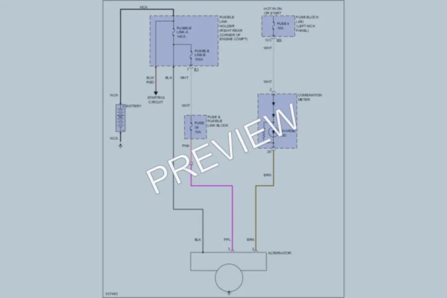 2009 Nissan GTR Starting Charging wiring diagram preview