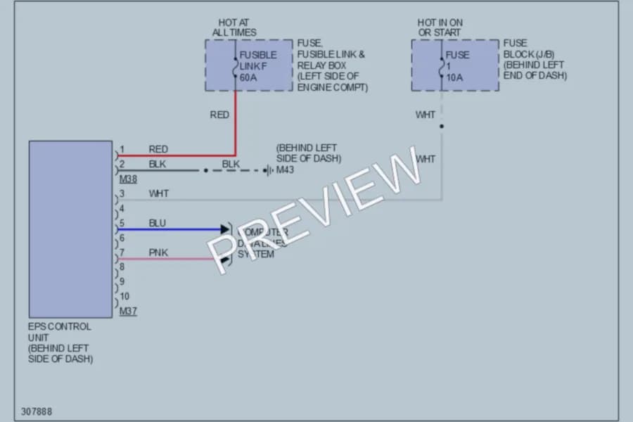 2009 Nissan Rogue Electronic Power Steering wiring diagram preview
