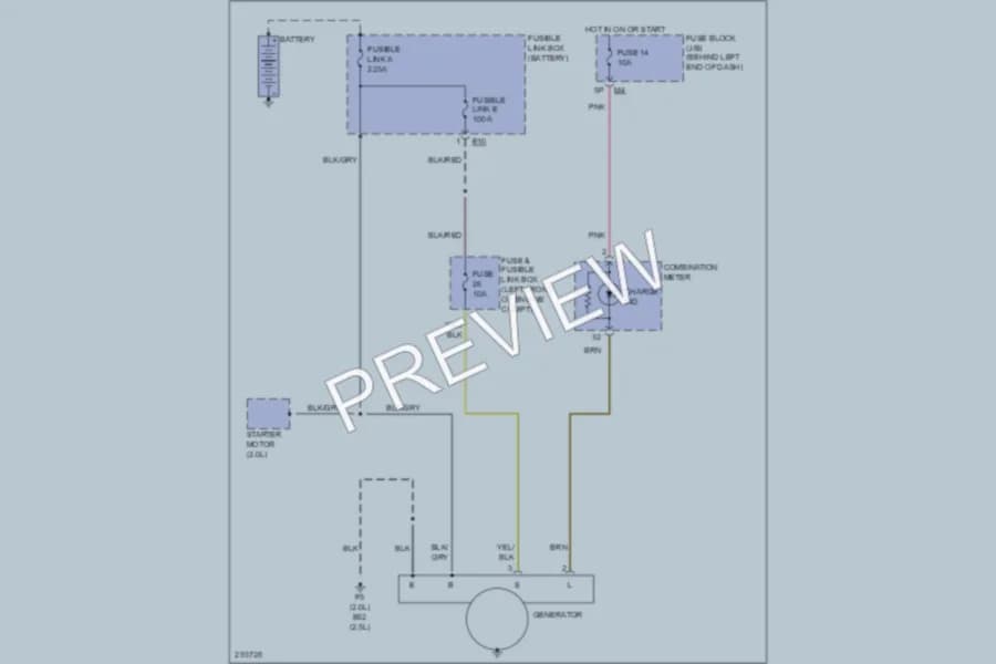 2009 Nissan Sentra Starting Charging wiring diagram preview